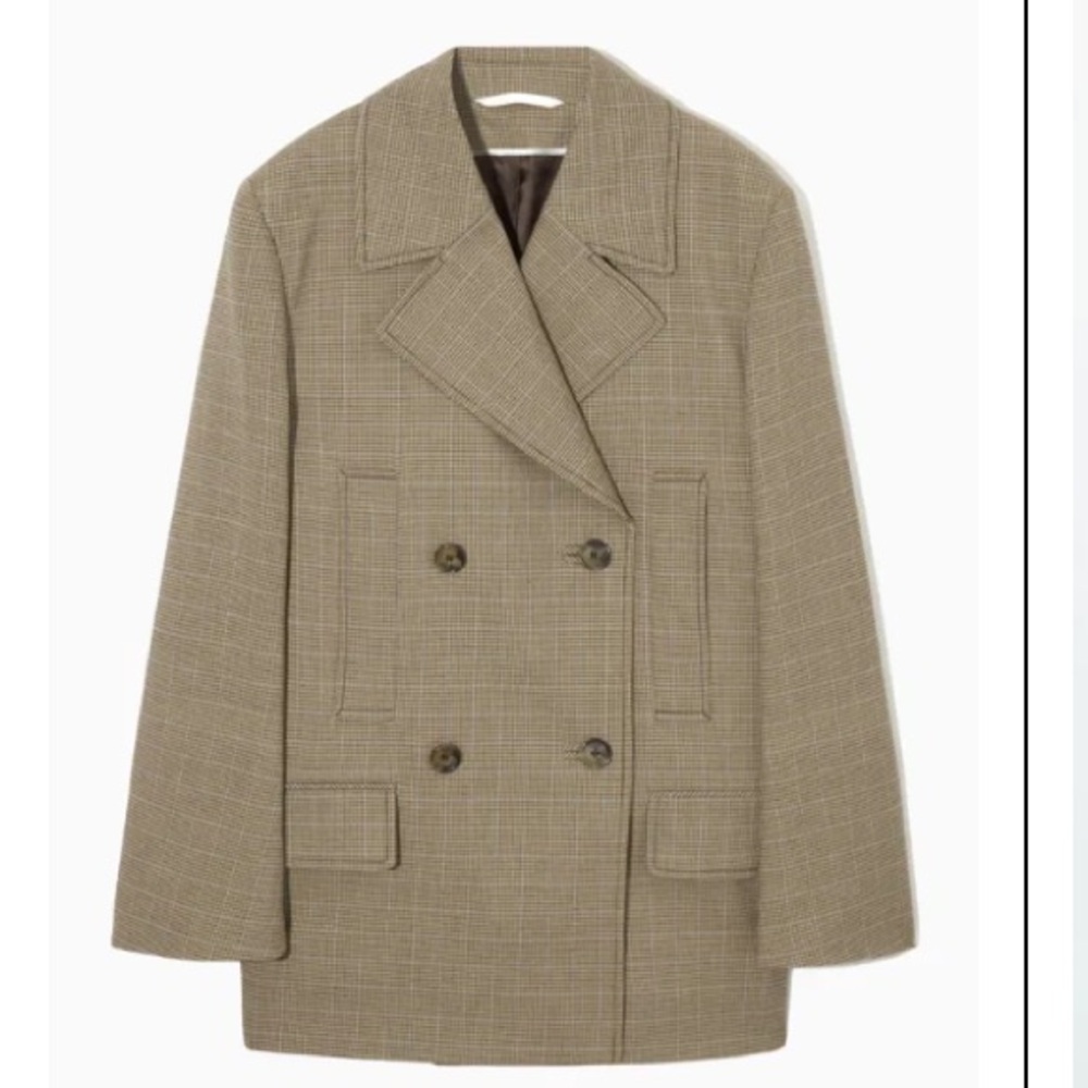 COS Oversized Checked Double Breasted Blazer - image 2